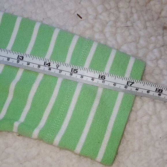 Lilly Pulitzer Sz. S Mint Green & White‎ Striped Pink Neck Trim LS Pullover Top - Picture 7 of 7